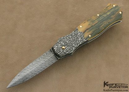 Joe Kious Custom Knife Damascus Lockback Auto
