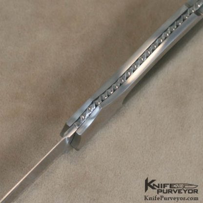 Joe Kious Custom Knife Black Jade Lockback Dagger - Image 4