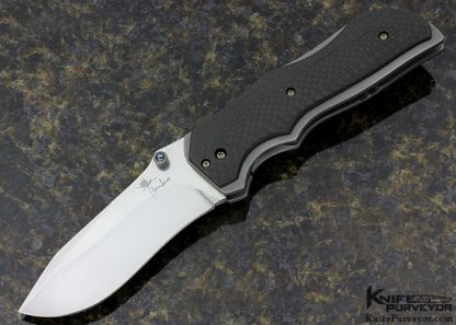 Kirby Lambert Custom Knife Carbon Fiber Frame Lock Fireball Frame Lock