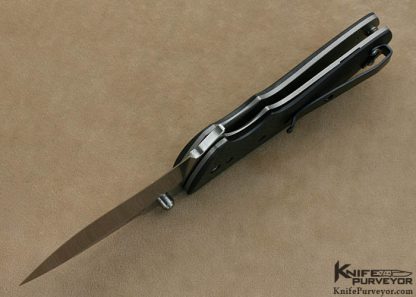 Kirby Lambert Custom Knife Black G-10 & Carbon Fiber Snap Flipper - Image 5