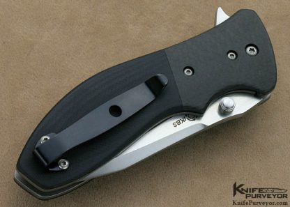 Kirby Lambert Custom Knife Black G-10 & Carbon Fiber Snap Flipper - Image 3