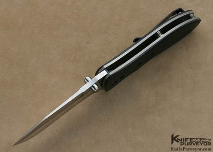 Kirby Lambert Custom Knife Black G-10 & Carbon Fiber Snap Flipper - Image 4