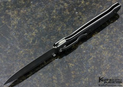 Kit Carson Custom Knife Carbon Fiber Model 16-XL Linerlock - Image 4