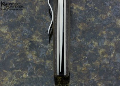 Kit Carson Custom Knife Green Linen Micarta  and Bead Blasted Titanium w/ 6k Stillite Blade - Image 6