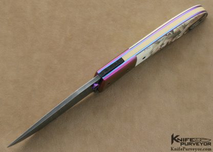 Kit Carson Custom Knife Gary Williams Scrimmed & Damascus Linerlock - Image 6