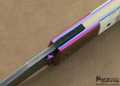 Kit Carson Custom Knife Gary Williams Scrimmed & Damascus Linerlock - Image 7