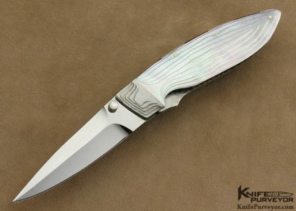 Koji Hara Custom Knife Mother of Pearl Airstep Linerlock