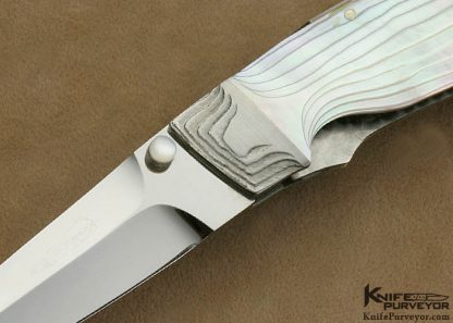 Koji Hara Custom Knife Mother of Pearl Airstep Linerlock - Image 2