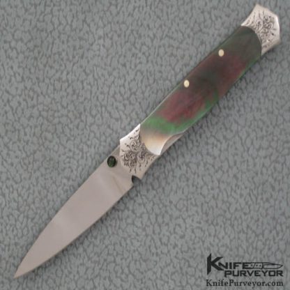 Koji Hara Custom Knife Simon Lytton Engraved Blacklip Linerlock
