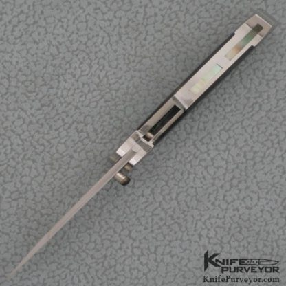 Koji Hara Custom Knife Simon Lytton Engraved Blacklip Linerlock - Image 4