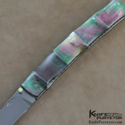 Koji Hara Custom Knife Black Lip Bamboo Linerlock - Image 2
