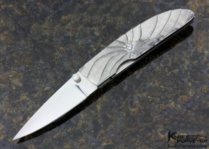 Koji Hara Custom Knife One of a Kind Carved Liner Lock