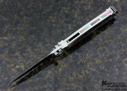 Koji Hara Custom Knife Black Lip Pearl Linerlock - Image 2