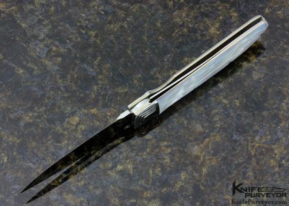 Koji Hara Custom Knife Mother of Pearl Airstep Linerlock - Image 5