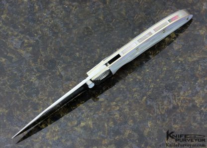 Koji Hara Custom Knife Mother of Pearl Airstep Linerlock - Image 2