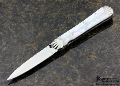 Koji Hara Custom Knife Mother of Pearl Linerlock Dagger