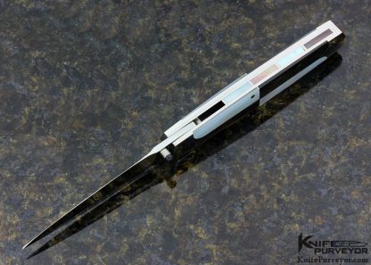 Koji Hara Custom Knife Mother of Pearl & Black Lip Tahitian Pearl Linerlock 11942
