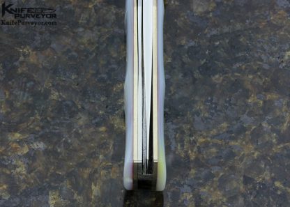 Koji Hara Custom Knife Mother of Pearl Bamboo Linerlock - Image 6