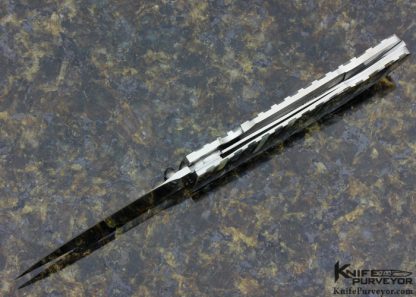 Koji Hara Custom Knife Abalone Inlaid Linerlock - Image 5