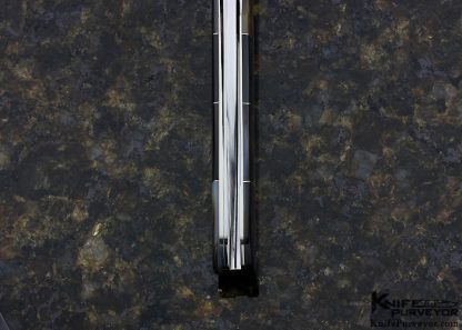 Koji Hara Custom Knife Black Lip Pearl Bamboo Linerlock Flipper - Image 6