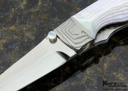 Koji Hara Custom Knife Mother of Pearl Airstep Liner Lock - Image 2