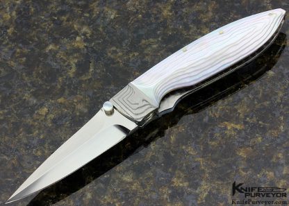 Koji Hara Custom Knife Mother of Pearl Airstep Liner Lock