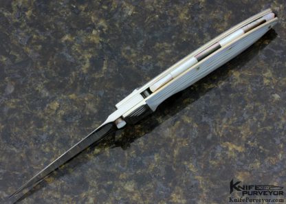Koji Hara Custom Knife Mother of Pearl Airstep Liner Lock - Image 5