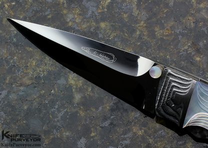 Koji Hara Custom Knife Mother of Pearl Airstep Liner Lock - Image 4
