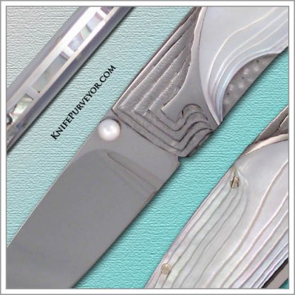 Koji Hara's Custom Knife: Mother of Pearl Airstep Linerlock - Image 2