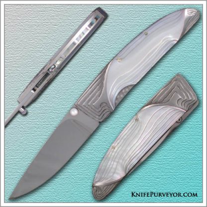 Koji Hara's Custom Knife: Mother of Pearl Airstep Linerlock