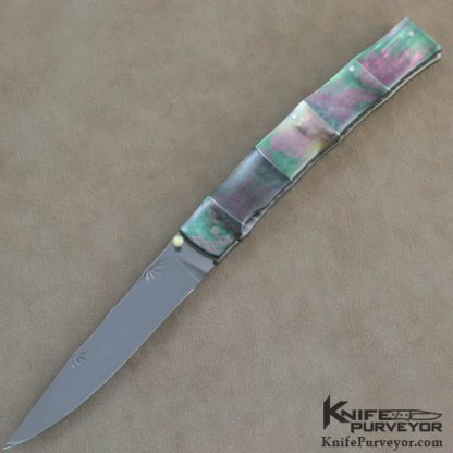 Koji Hara Custom Knife Black Lip Bamboo Linerlock