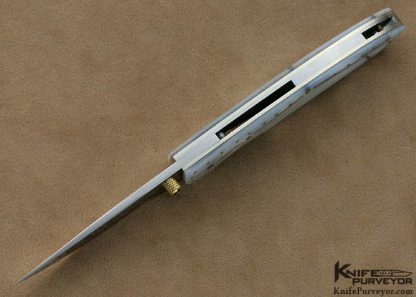 Koji Hara Custom Knives Mother of Pearl Art Knife Linerlock - Image 4