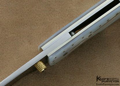 Koji Hara Custom Knives Mother of Pearl Art Knife Linerlock - Image 5