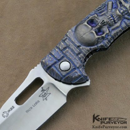 Korth Custom Knife Sentry Flipper with Skull Smoking a Cigar - Image 2