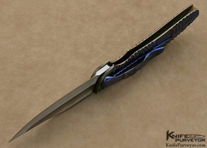 Korth Custom Knife Carved "Amazonas" Titanium IKBS Frame Lock - Image 7