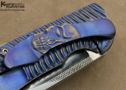Korth Custom Knife Carved "Amazonas" Titanium IKBS Frame Lock - Image 4