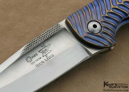 Korth Custom Knife Carved "Amazonas" Titanium IKBS Frame Lock - Image 2