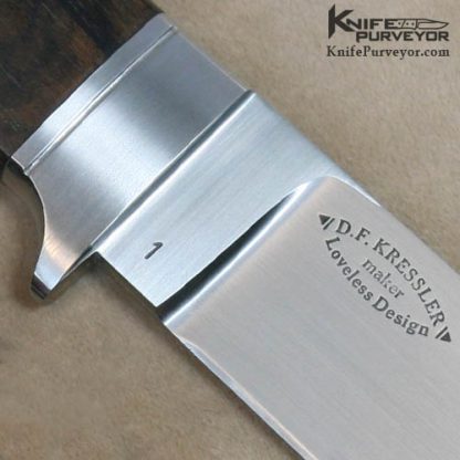 Dietmar Kressler Custom Knife Hidden Tang Walnut Drop Point Hunter #1 - Image 5