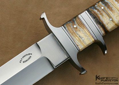 Dietmar Kressler Custom Knife Mammoth Tooth Integral Big Bear Subhilt Fighter - Image 2