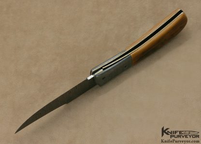 Kyle Royer Custom Knife Sole AUthorship Damascus Automatic Linerlock - Image 5