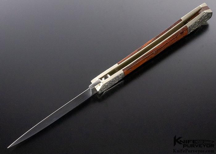 Lance Kelly Engraved Mel Pardue Custom Knife Cocobolo Lockback - Image 8