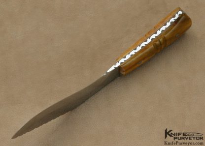 Lamont Coombs Custom Knife Ron Nott Engraved Kukri with Giraffe Bone Handle - Image 12