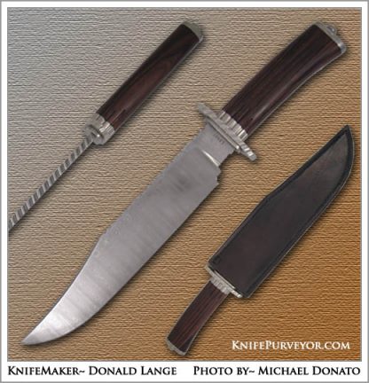 Donald Lange's Custom Knife: Master Smith Damascus Clip Point Bowie