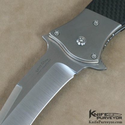 Larry Chew Custom Knife Titanium & Carbonfiber Flipper Linerlock - Image 2