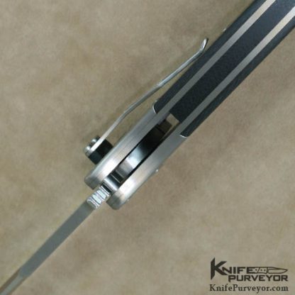 Larry Chew Custom Knife Titanium & Carbonfiber Flipper Linerlock - Image 4