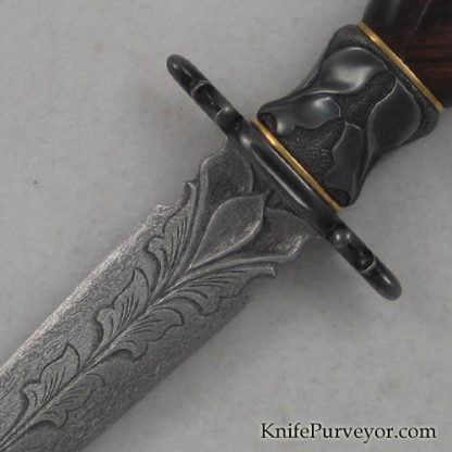 Larry Fuegan Custom Knife Fully Carved Take Down Dagger - Image 2