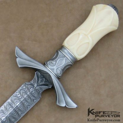 Larry Fuegen Custom Knife Sole Authorship Fluted Art Dagger - Image 2