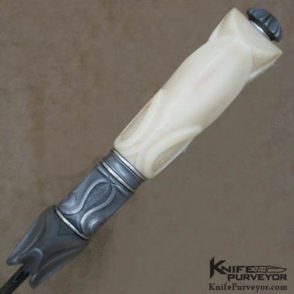 Larry Fuegen Custom Knife Sole Authorship Fluted Art Dagger - Image 4