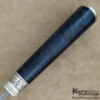 Larry Fuegen Custom Knife Sole Authorship Engraved Damascus Hunter - Image 4