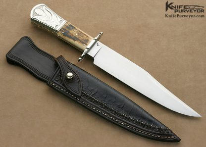 Larry Fuegen Custom Knife Carved Bowie - Image 6